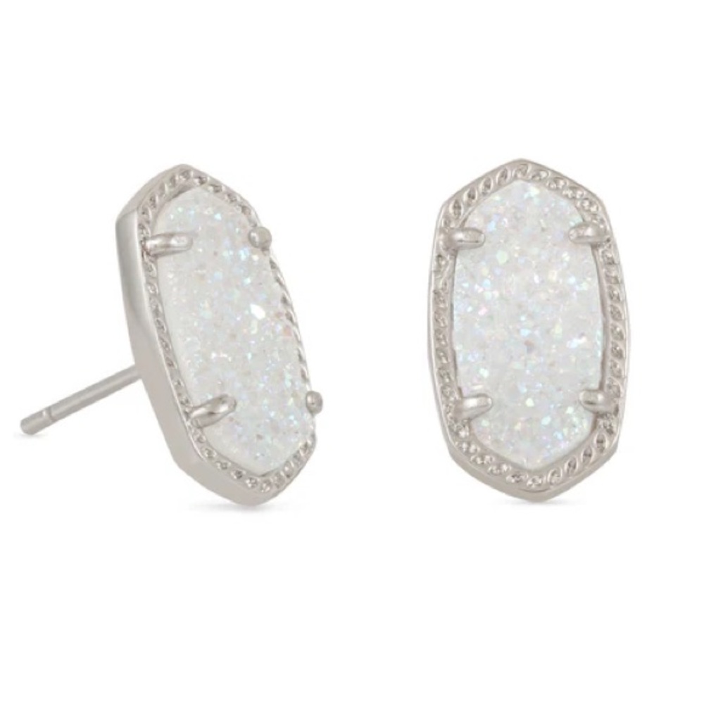 NEW Kendra Scott Iridescent Drusy Stud Earrings